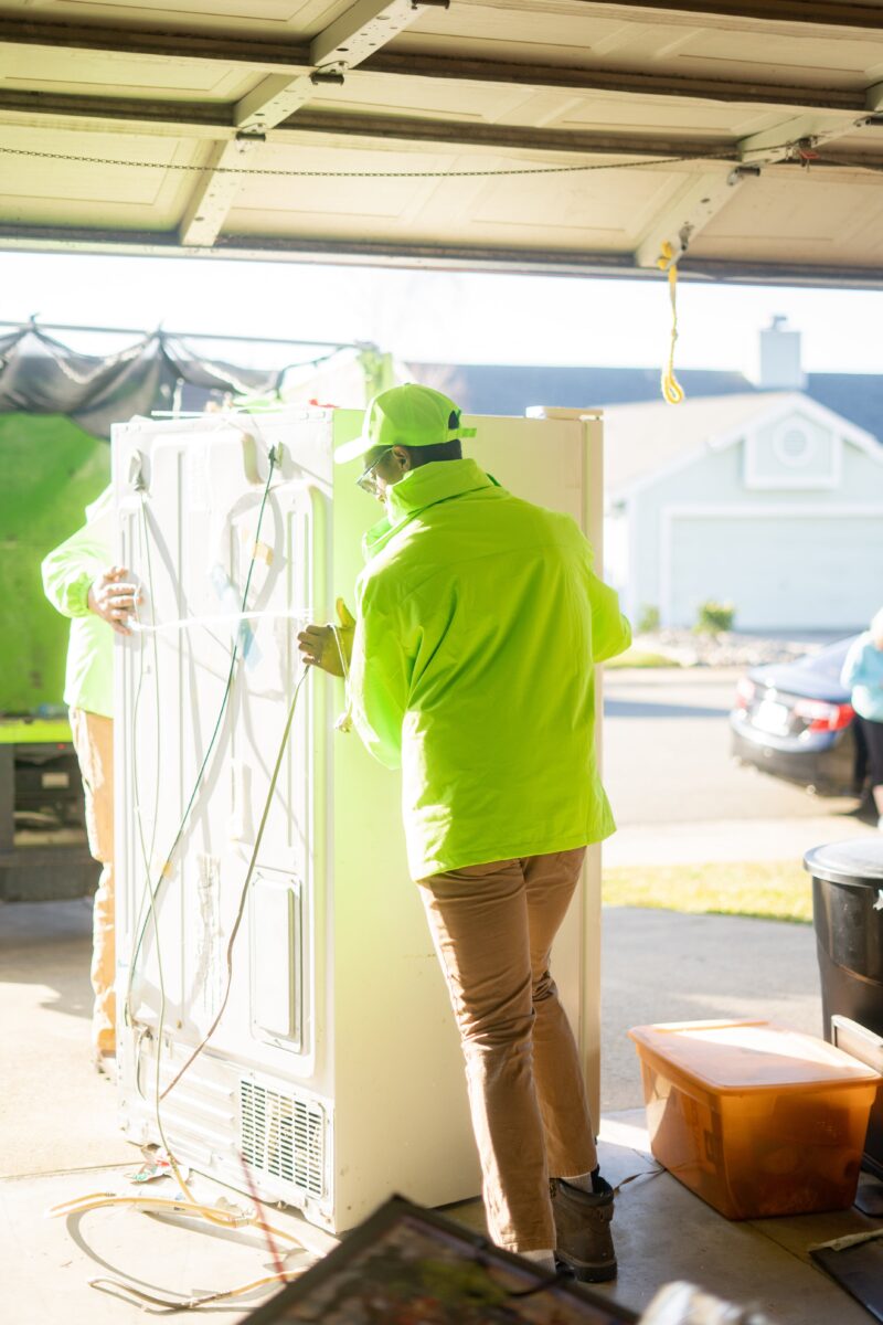 image taken during appliance removal service in Sacramento