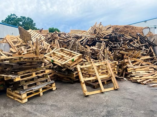 Wood scrap and lumber debris